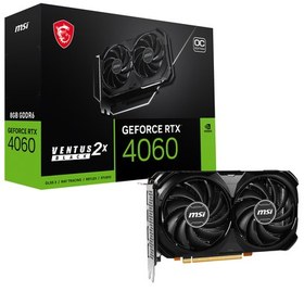 Resim MSI MSI VGA GEFORCE RTX 4060 VENTUS 2X BLACK 8G OC RTX4060 8GB GDDR6 128B DX12 PCIE 4.0 X8 (3XDP 1XHDMI) 