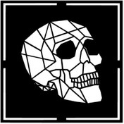 Resim Genel Markalar Geometrik Kuru Kafa Sticker Oto Motor Laptop Duvar Folyo Sticker 30x30 cm 