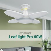 Resim 4+1 adet LED Yaprak Işık Ampulleri, E27/E26, 28W/60W (Eşdeğer 150W), 6500K Gündüz Beyaz, Yüksek Parlaklık, Yatak Odası, Yemek Odası, Garaj, Ahır, Atölye, Depo için Ayarlanabilir Tavan Işığı - Kablolu, 110V-240V, Pil Gerektirmez, Garaj Aydınlatması | Modern Tavan Işığı | Enerji Verimli Ampuller, Ev için LED Ampuller 
