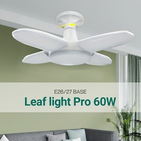 Resim 4+1 adet LED Yaprak Işık Ampulleri, E27/E26, 28W/60W (Eşdeğer 150W), 6500K Gündüz Beyaz, Yüksek Parlaklık, Yatak Odası, Yemek Odası, Garaj, Ahır, Atölye, Depo için Ayarlanabilir Tavan Işığı - Kablolu, 110V-240V, Pil Gerektirmez, Garaj Aydınlatması | Modern Tavan Işığı | Enerji Verimli Ampuller, Ev için LED Ampuller 