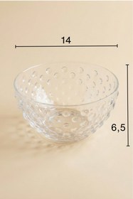 Resim Selen Concept Küme Model Küçük Boy El Yapımı Cam Çorba Kasesi ve Salata Sunumluk 6’lı Set 