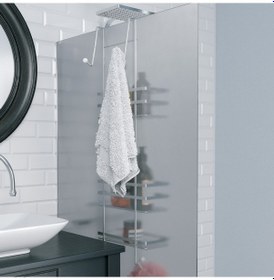 Resim Teknotel Üç Katlı Asmalı Banyo Duş Rafı Krom Lm580 Krom 