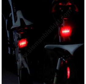 Resim Jıng Yı Jıngyı Bisiklet Arka Lamba 5 Led Pilli 