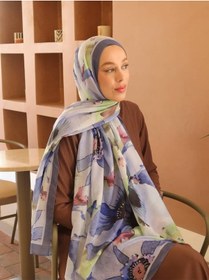Resim Moda Kaşmir Livora Desen Pamuk Şal Eflatun 
