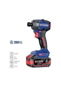Resim Exen EN 264 VD 21V 4AH 260 NM Kömürsüz Darbeli Şarjlı Vidalama 