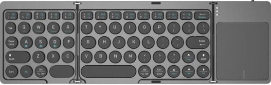 Resim Sones Kf86 Max Katlanabilir Kablosuz Bluetooth Uyumlu Dokunmatik Yüzeyli Klavye 