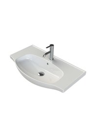 Resim Turkuaz Seramik Lila Etajerli Lavabo 80 x 45 CM 