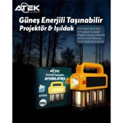 Resim Güneş Enerjili Taşınabilir Projektör Işıldak 