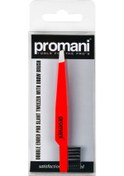 Resim Promani PR-929 Eğik Uçlu Kaş Fırçalı Cımbız Kırmızı 