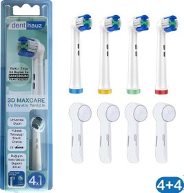 Resim 3d Maxcare - 3 Boyutlu Temiizlik Oral-b Uyumlu Diş Fırçası Başlığı + Fırça Koruma Kapağı 