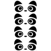 Resim Genel Markalar Sevimli Panda Oto Motor Laptop Duvar Folyo Sticker 20 x 44 