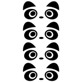 Resim Genel Markalar Sevimli Panda Oto Motor Laptop Duvar Folyo Sticker 20 x 44 