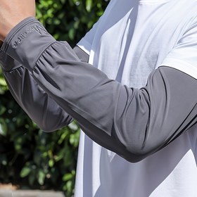 Resim 2 adet Büyük Boylu Esnek Erkek Kolluk ve Eldiven - Nefes Alabilir, Hızlı Kuruyan, Güneş Koruyucu, Açık Hava Sporları İçin Uygun, Hafif ve Rahat, Tüm Gün Takılabilir, Güneş Koruma Ekipmanı. 
