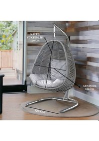 Resim Tu Tienda Armut Salıncak Tek Kişilik Makrome Ip Örgü Bahçe Balkon Ev Salıncağı,kahve Kahverengi 