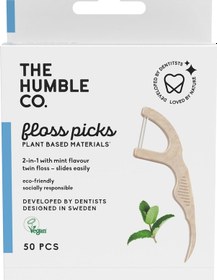 Resim The Humble Co. Floss Picks Kürdanlı Nane Aromalı Diş İpi 50'li 
