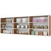 Resim Kenzlife hazır mutfak orela cvz 060*150*22 mutfak banyo dolabı kapaksız raflı 