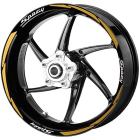 Resim Deeb Honda Spacy Jant Şeridi Reflektif Sarı Beyaz Model S 