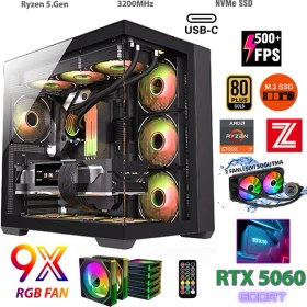 Resim Zeiron GTA-VI X32 Black Ryzen 7 5700X 32GB Ram 1TB M.2 Nvme SSD 8GB GDDR7 RTX5060 Ekran Kartı Premium Masaüstü Bilgisayar 