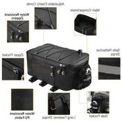 Resim Pazly Yağmurluklu Siyah Su Geçirmez Bisiklet Arka Çantası Rack Uyumlu Siyah 