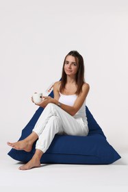 Resim earmut Piramit Armut Koltuk Lacivert 