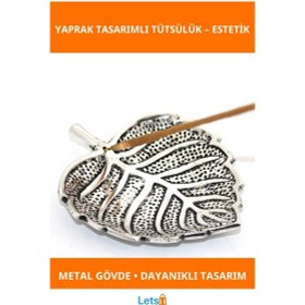 Resim Estetik Metal Yaprak Tasarımlı Tütsülük Sıcak İklim 2 Adet 