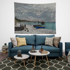 Resim The Beach at Sainte-Adresse Duvar Örtüsü - 60 cm x 90 cm 