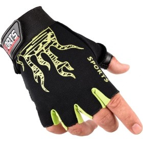 Resim Liangduo Shop Sarı Stil Xl Boyutu Kaymaz Parmaksız Eldiven Erkekler Yarım Parmak Balıkçılık Avcılık Bisiklet Eldiveni Açık Taktik Spor Ekipmanları Kamp Eldivenleri (Yurt Dışından) 