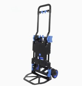 Resim Rafiste Ayarlanabilir Katlanabilir Yük Koli Taşıma Arabası Dört Tekerlekli 150 Kg 