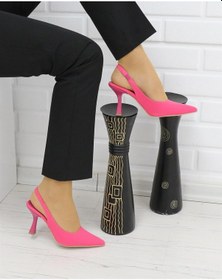 Resim Nesil Shoes Fls 809 Fuşya Kumaş Arkası Açık Kadın Stiletto-fuşya Kumaş Fuşya 