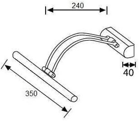 Resim Siyah Ayna Üstü 35 cm Led Banyo Aplik Duvar Ayna Resim Tablo 
