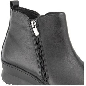 Resim Muya Dorinta 6 Nokta Anatomik Taban Topuk Dikeni Hakiki Deri Kadın Bot Siyah 