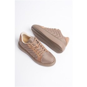 Resim Kadın Spor Ayakkabı Paraşüt Gold Fermuar Detaylı Vizon Tayra Vizon 