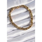 Resim 316L Çelik Gold Renk Kral Zincir Model Erkek Bileklik - TJ-EB3693 