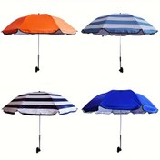 Resim 1 adet Ayarlanabilir Plaj Sandalyesi Şemsiyesi - 360° Dönebilen, Taşınabilir Golf Şemsiyesi - Açık Hava Aktiviteleri, Plaj, Kamp ve Veranda için - Dayanıklı Polyester, Çelik Çerçeve, Yazlık, Plaj Aksesuarı 