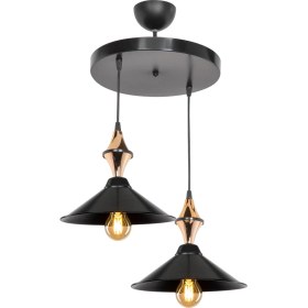 Resim Lumen İstanbul Maya Karo Siyah/gold 