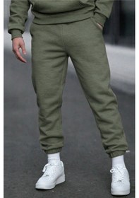 Resim Haki Unısex Regular/normal Kesim Paçası Lastikli İçi Polar/sıcak Tutan Eşofman Altı Haki 