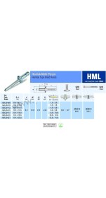 Resim Piton Perçin Çelik Hemlock Kilitli Ağır Hizmet Perçini 6.4X14.5 mm - 250 Adet 