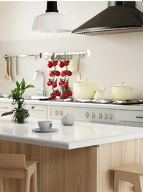 Resim Yapay Kırmızı Kapya Biber Salkımı Süs Sahte Biber Yapay Meyve Sebze 