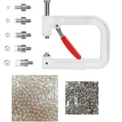 Resim tuhafiyecimiz 5 Kalıplı, ve 100 gr. Çakma İncili Manuel İnci Çakma Makinesi, İnci Pensesi 