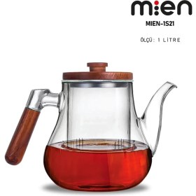 Resim PremiumPort 1 Litre Borosilikat Cam Demlik, Sağlıklı ve Dayanıklı 