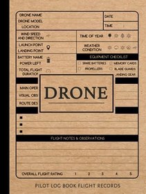 Resim Independently published Drone Pilot Log Book Flight Records: UAS Operators Notebook. Detail & Track Every Mission. Ideal for UAV Professionals, Gadget Enthusiasts, and Filmmakers 