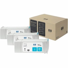 Resim HP C5067a Orjinal Mavi Kartuş 3lü Paket 81 (680ml) 