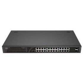 Resim Ruijie-Reyee RG-ES126G-LP-L 24 Port POE+ RJ45 10-100-1000 Mbps Gbit + 2 Port Gbit SFP 180W 