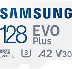 Resim Samsung Evo Plus 128 GB SDXC U3 Sınıf 10 A2 160 MB/s Mikro SD Bellek Kartı Adaptörlü 2021 Sürümü (MB-MC128KA/EU) 