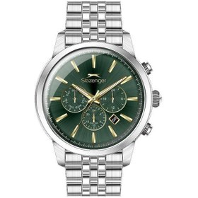 Resim Slazenger Sl.09.1812.2.10 Quartz Çelik Gri Yeşil Kadran 40 Mm Erkek Kol Saati Gri 