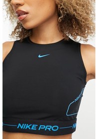 Resim Nike Pro Training Combat Gear Dri Fit Tank Top Kadın Crop Body Spor Atlet Siyah 