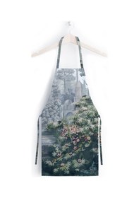 Resim Mavi Ağaç Tasarımlı Mutfak Önlüğü Keten Kumaş, Uluslararası Yıkama Ve Solmama Sertifikası Çok Renkli 