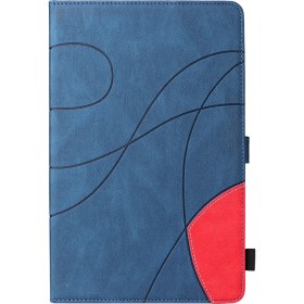 Resim PLZ Shop Samsung Galaxy Sekmesi İçin Deri Kasa A 8.0 (2019) T295 Mavi (Yurt Dışından) 
