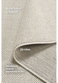 Resim Modern Halı Sisal Bukleli Halı Krem Halı Salon Halısı Oturma Odası Halısı Koridor Halısı Yolluk Krem 