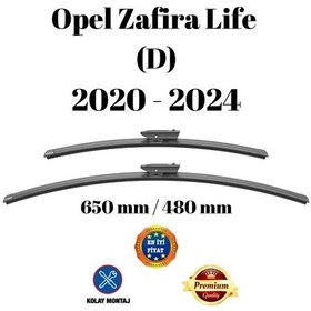 Resim Opel Zafira Life D 2020 2021 2022 2023 2024 Uyumlu Ön Cam Silecek Süpürgesi Takımı 650/480mm Silbak Sb2619d 